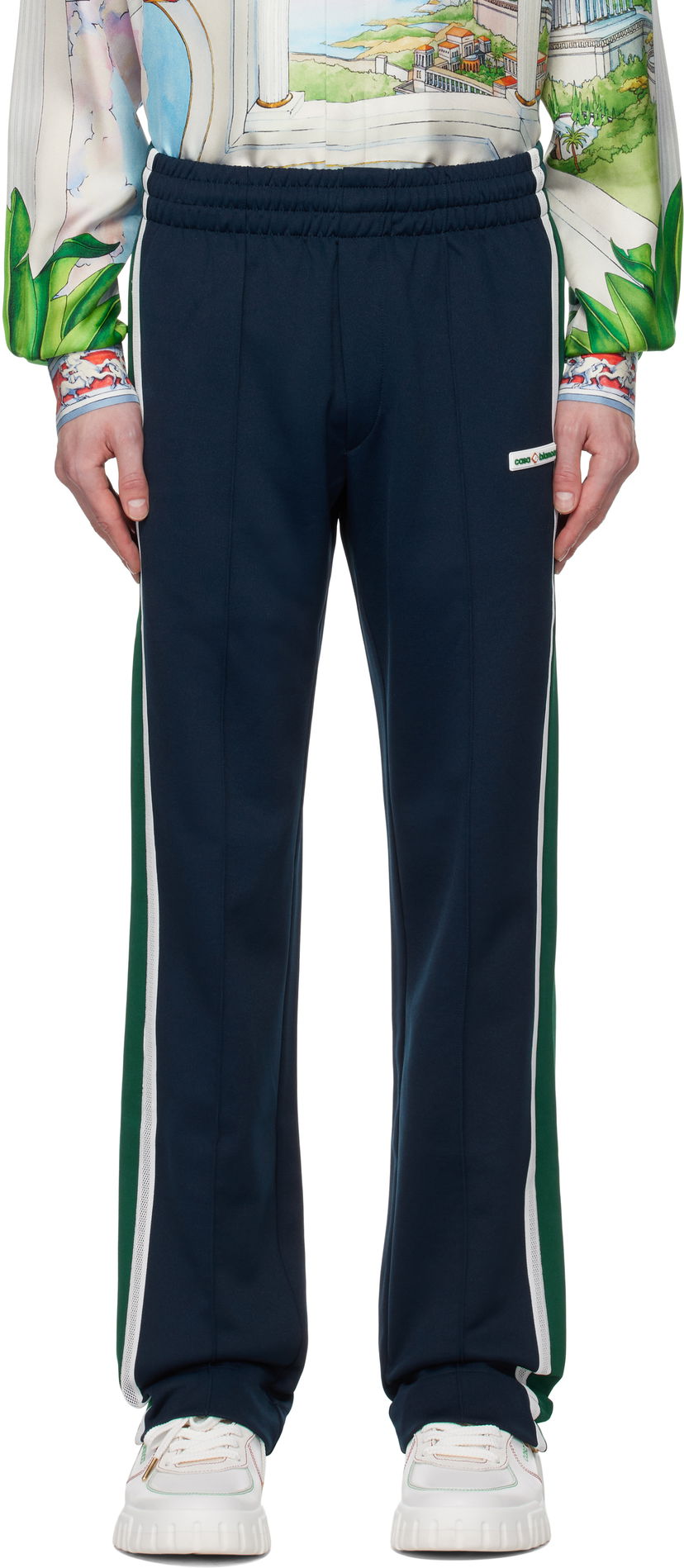 Verryttelyhousut Casablanca Casablanca Mesh Tape Track Pants Tummansininen | MPS25-JTR-235-01