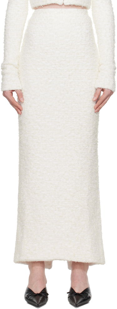 Hame Balenciaga Balenciaga Tweed Maxi Skirt Valkoinen | 796952 T3328, 0