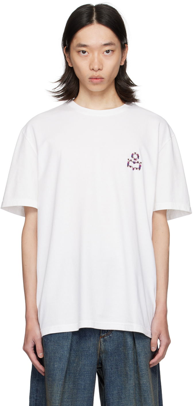 T-paita ISABEL MARANT Graphic Print T-Shirt Valkoinen | TS0149HB-B3N14H
