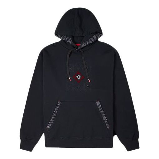 Huppari Converse New Year Series Tiger Stripes Embroidered Hoodie Musta | 10024151-A02