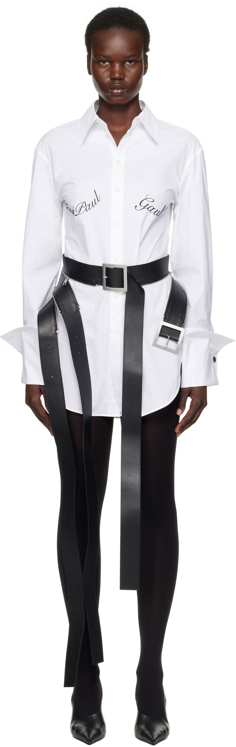 Paita Jean Paul Gaultier Jean Paul Gaultier Print Shirt Valkoinen | 25/33-F-CH088I-C071-01