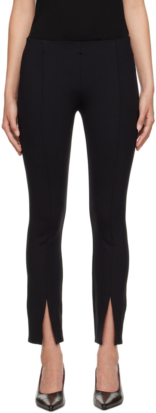 Leggingsit The Row Slim Fit Trousers with Front Slits Musta | 3448-K106