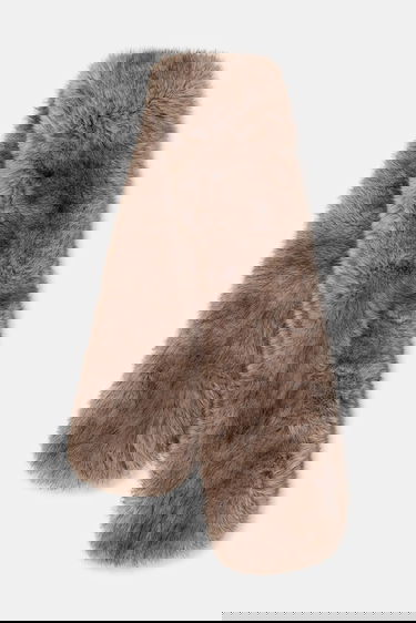 Huivi STAND STUDIO Lone Patterned Faux Fur Scarf Ruskea | 66566.9397, 0