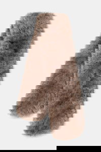 Lone Patterned Faux Fur Scarf