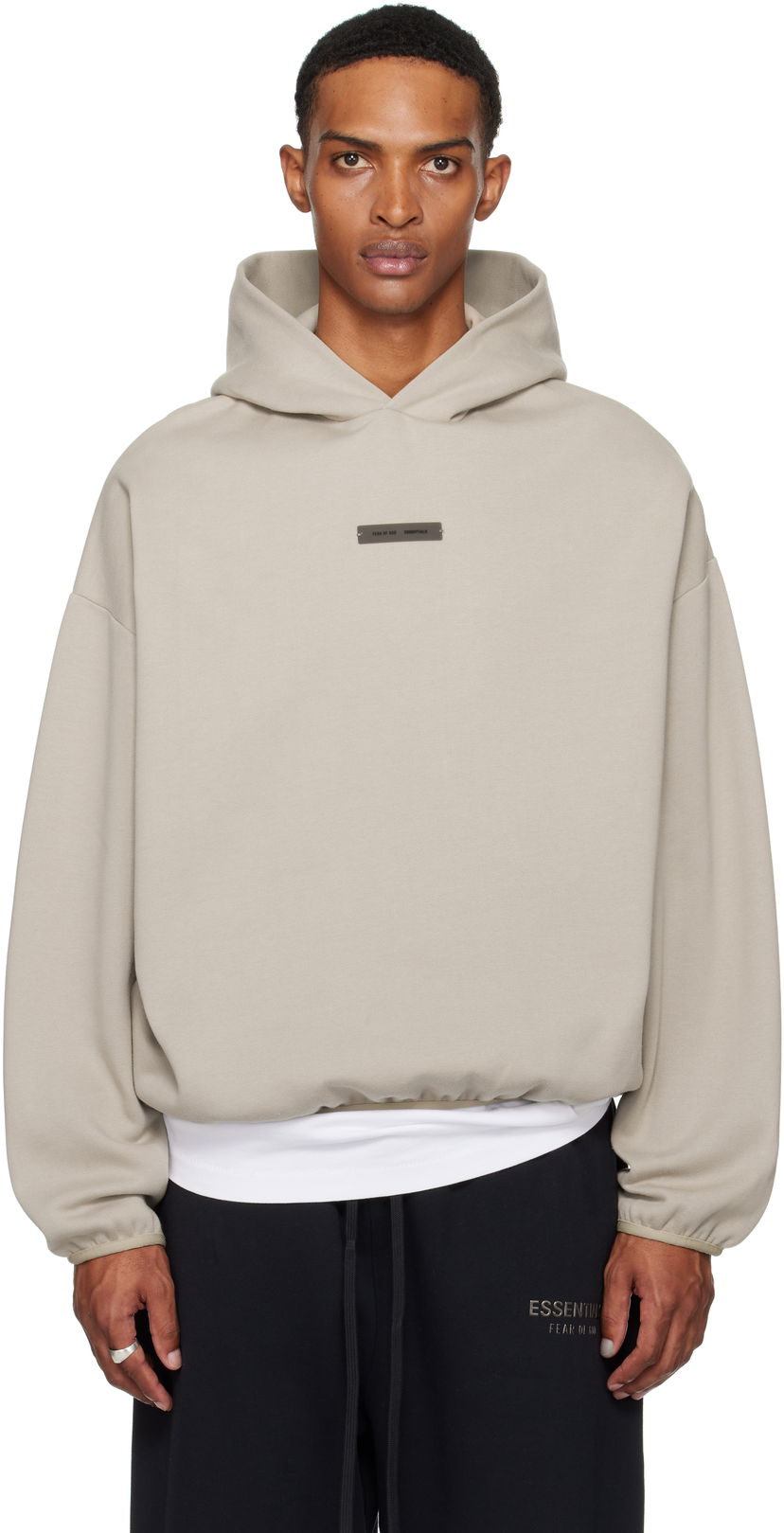 Huppari Fear of God Fear of God ESSENTIALS Modern Fit Fleece Hoodie Beige | 192SP256511F