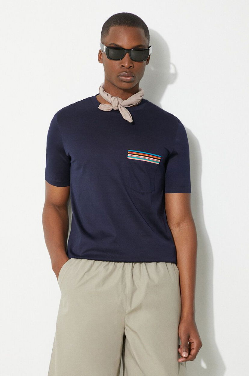 T-paita Paul Smith Paul Smith Pocket T-Shirt Tummansininen | M1R.306U.H00088