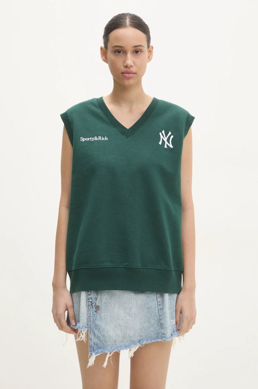 Tankkitoppi Sporty & Rich Yankees Serif V-Neck Vest Vihreä | ST045505300GR10