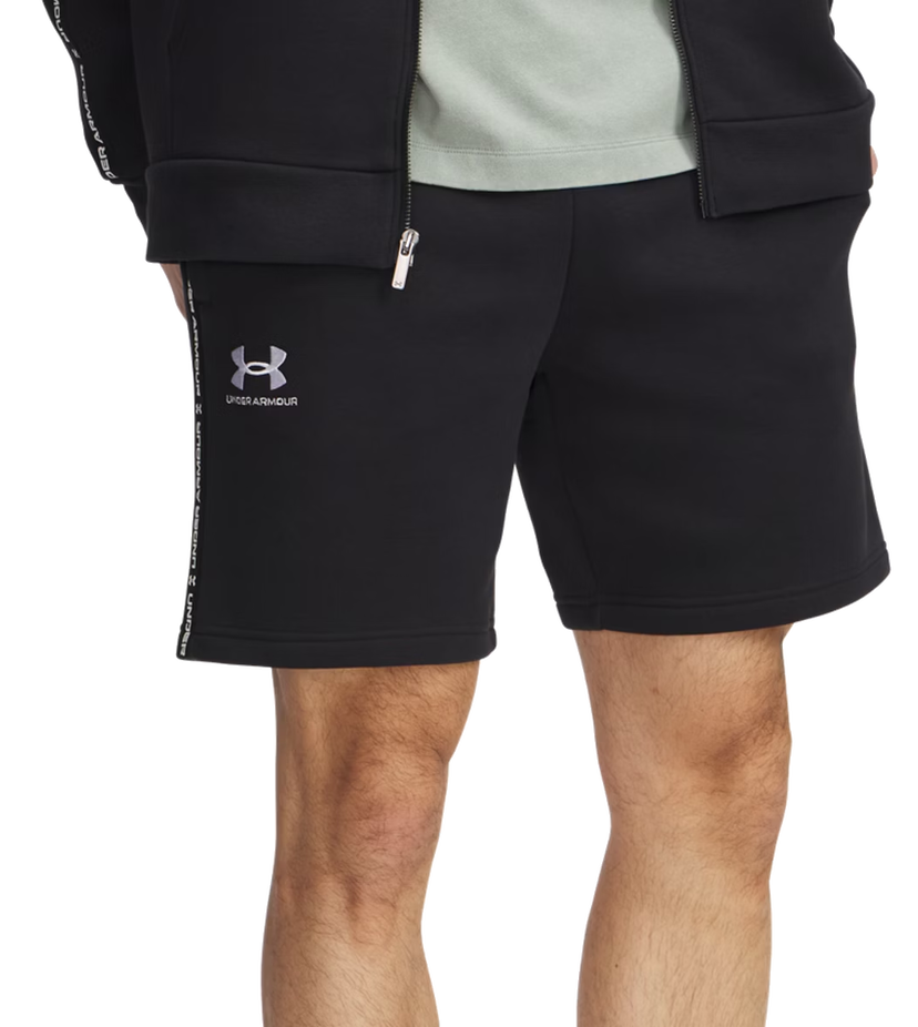 Shortsit Under Armour UA Icon Fleece Taping Shorts Musta | 1390299-001