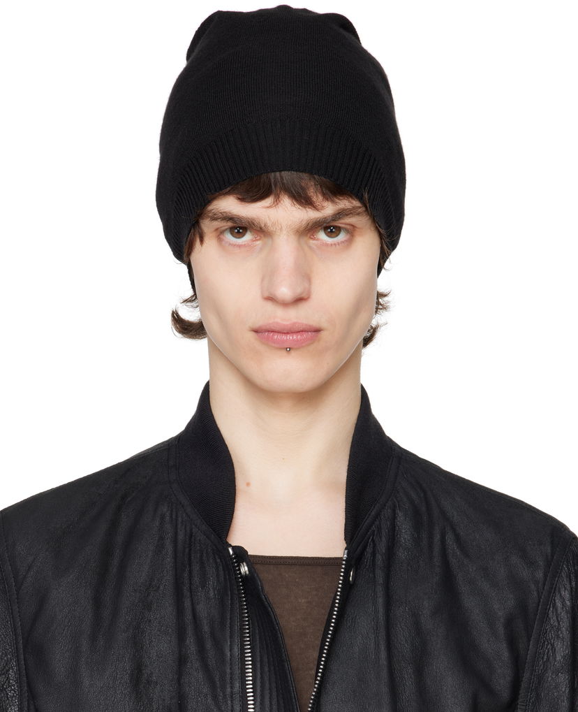 Pipo Rick Owens Rick Owens Hollywood Medium Beanie Musta | RU01E5494 M