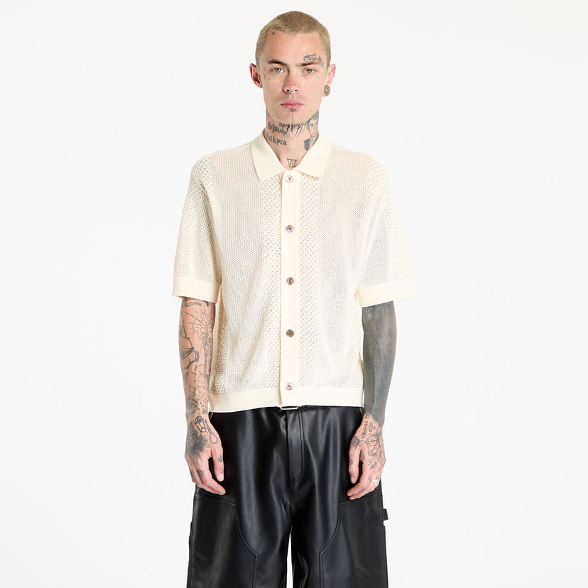 Villapaita OBEY OBEY Evan Knitted Polo Shirt Valkoinen | 151000103