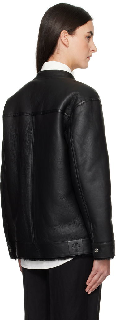 Takki Anine Bing Anine Bing Henry Shearling Jacket Musta | A-01-10450-BLK1, 2