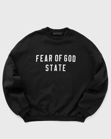 Huppari Fear of God Essentials Heavy Fleece Crewneck Sweatshirt Size L Musta | 192BT246230F-001, 0