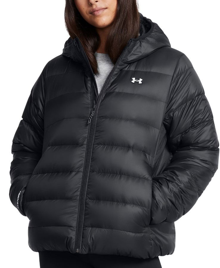 Puffer takki Under Armour Legend Down Hooded Jacket Musta | 1385852-001