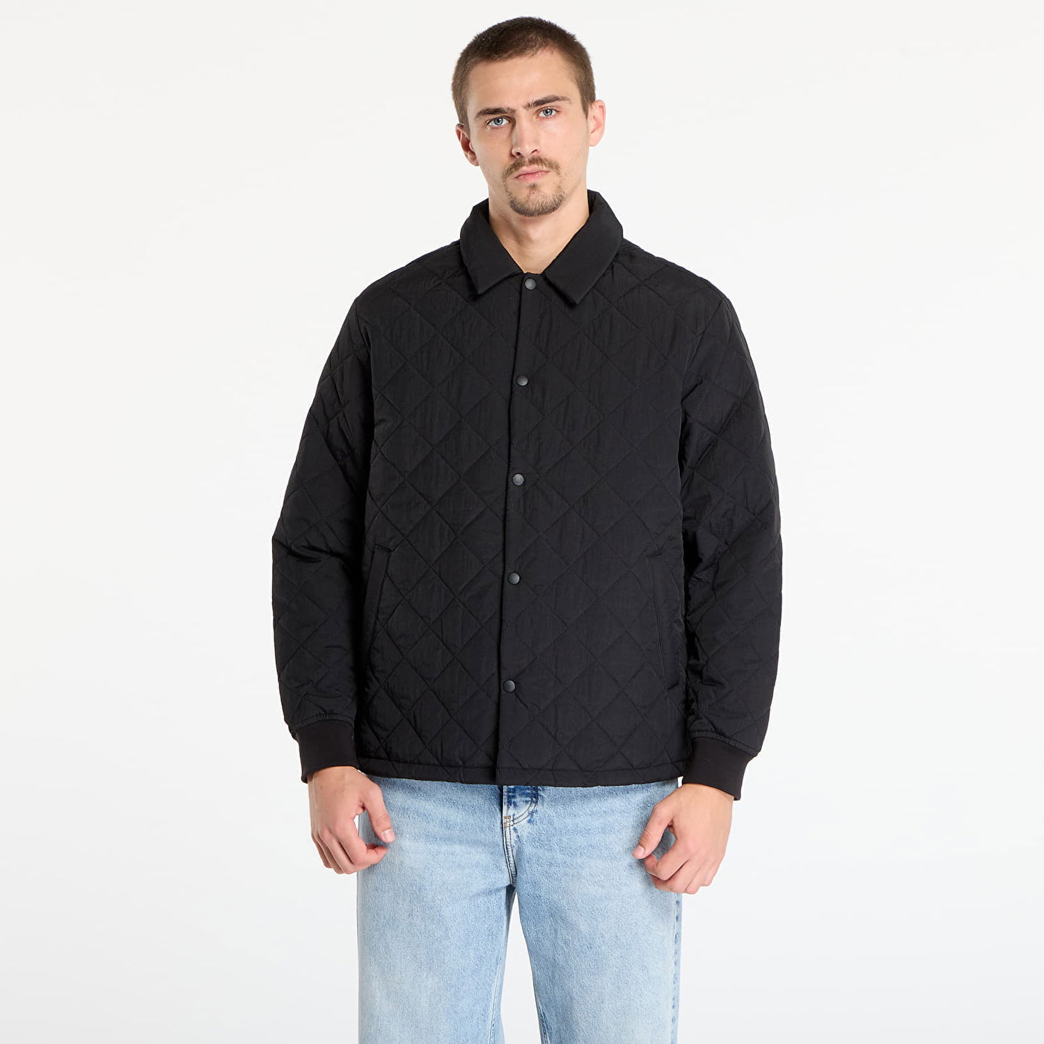 Takki Urban Classics Quilted Overshirt Jacket Musta | TB7630-00007, 0