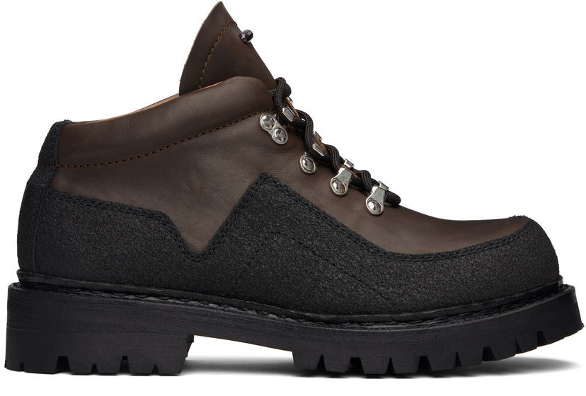 Tennarit ja kengät OUR LEGACY Quest Textured-Panel Lace-Up Boots Ruskea | A4257QM