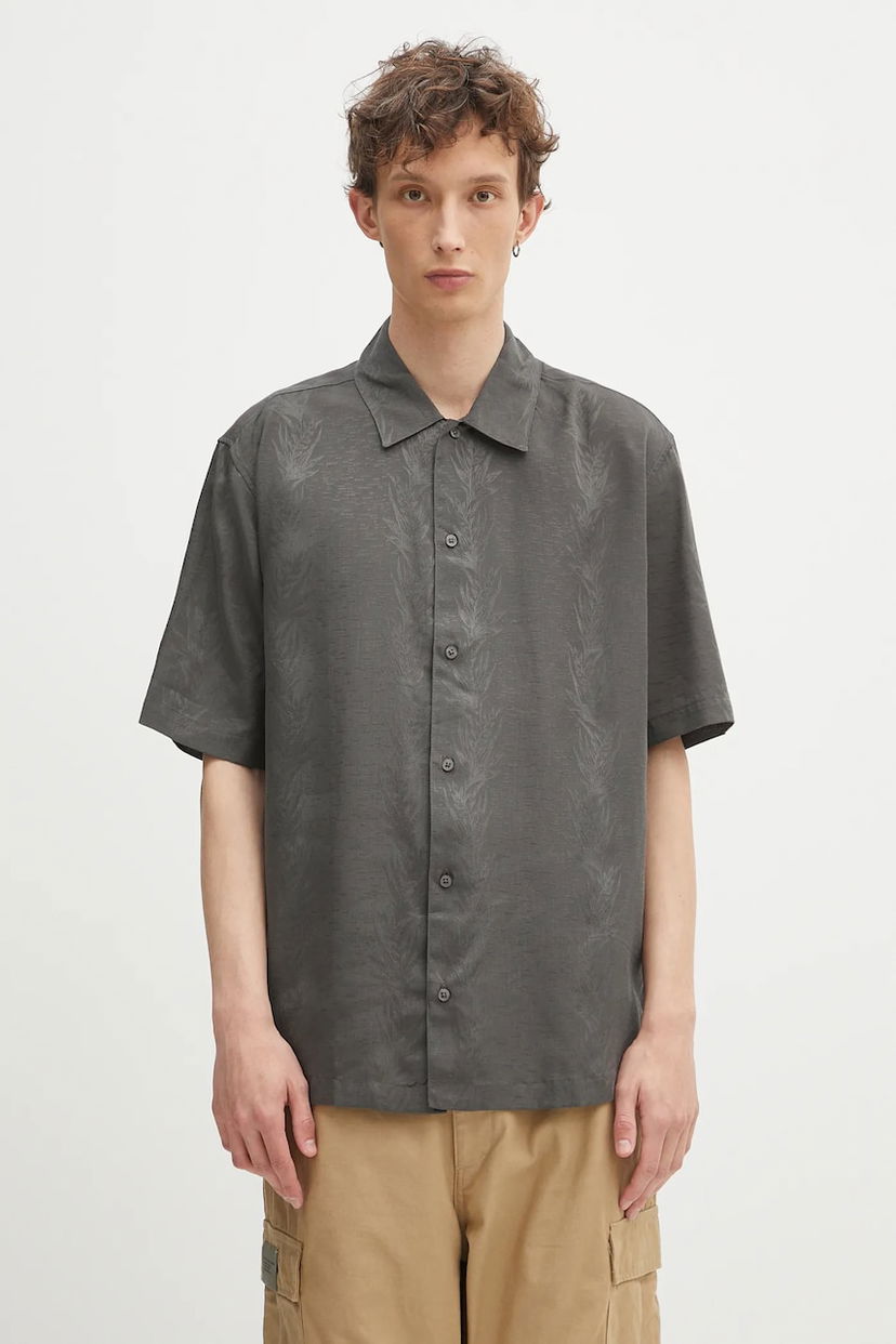 Paita Samsoe Samsoe Samsoe Samsoe Saayo Regular Fit Shirt with Classic Collar Harmaa | M25100066