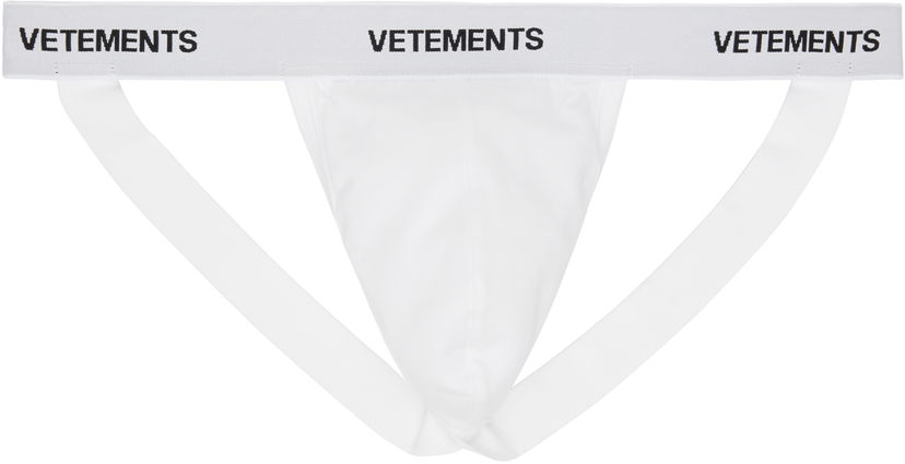 Pikkuhousut VETEMENTS Vetements Logo-Woven Jock Strap Valkoinen | MA66UN110W