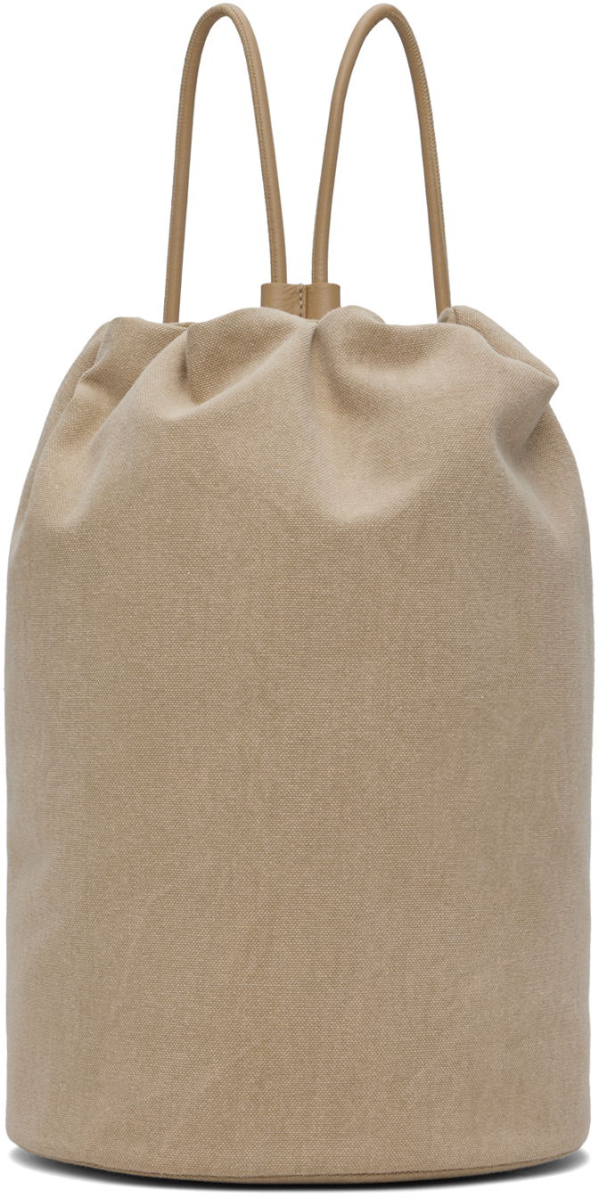 Kangaskassi The Row Canvas Backpack Beige | W1296M-W763