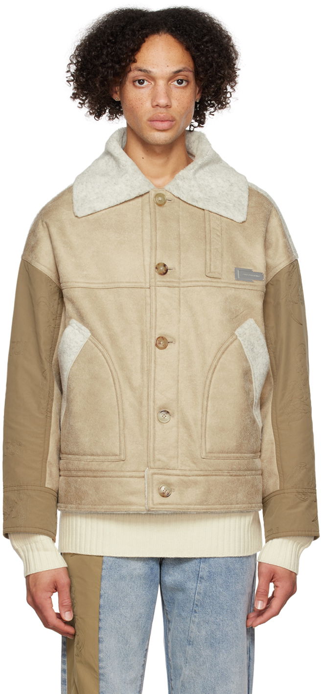 Takki Feng Chen Wang Feng Chen Wang Reversible Faux-Shearling Jacket Beige | FUF14JK17