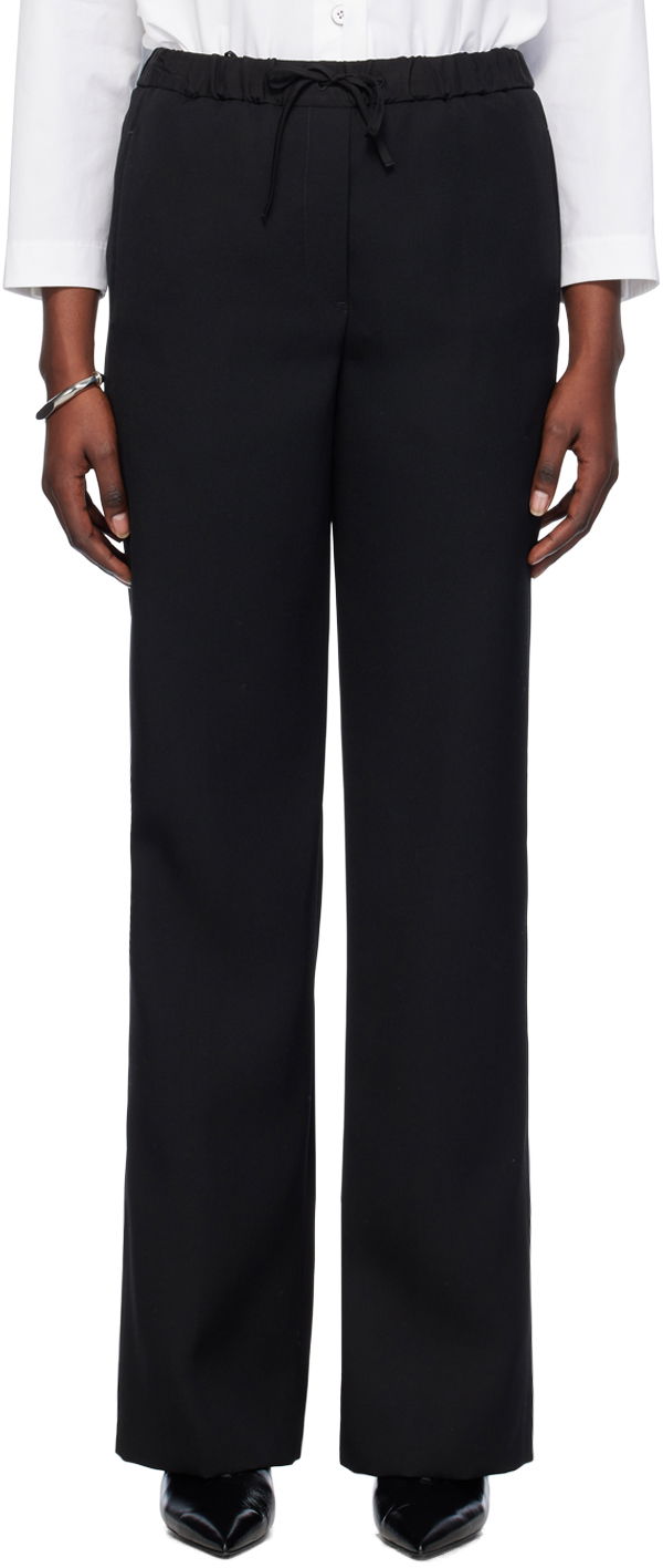 Housut Jil Sander Drawstring Trousers Musta | J52KA0014_JTN319