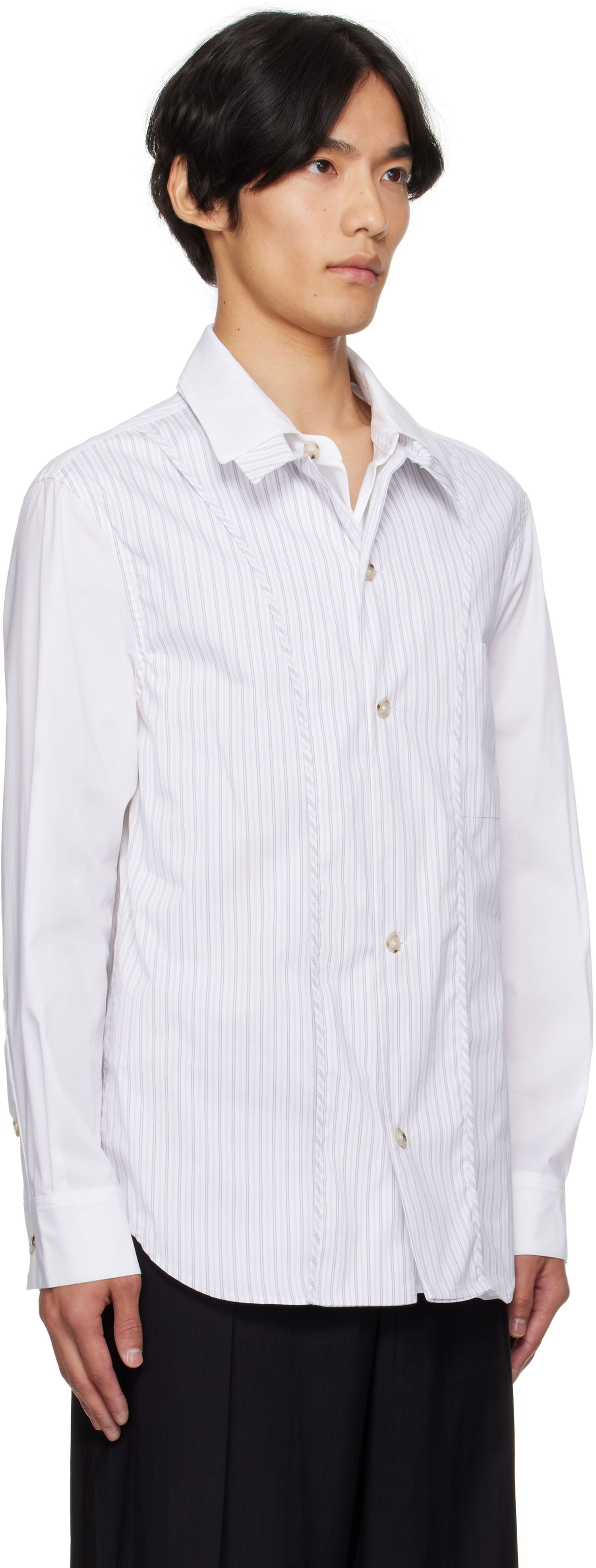 Paita Andersson Bell Andersson Bell Open Collar Layered Shirt Valkoinen | atb1341m, 1