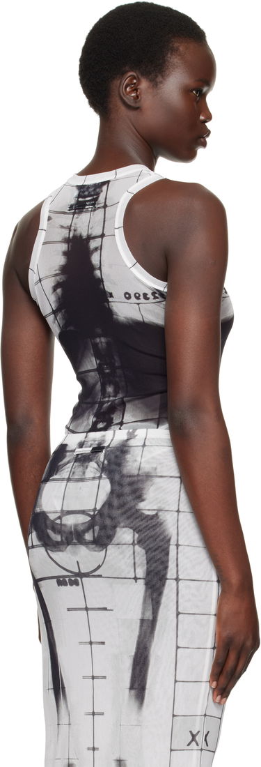Mekko Jean Paul Gaultier Jean Paul Gaultier 'The Squeletor' Printed Bodysuit Valkoinen | 25/33-F-BD058-T580-0100, 2