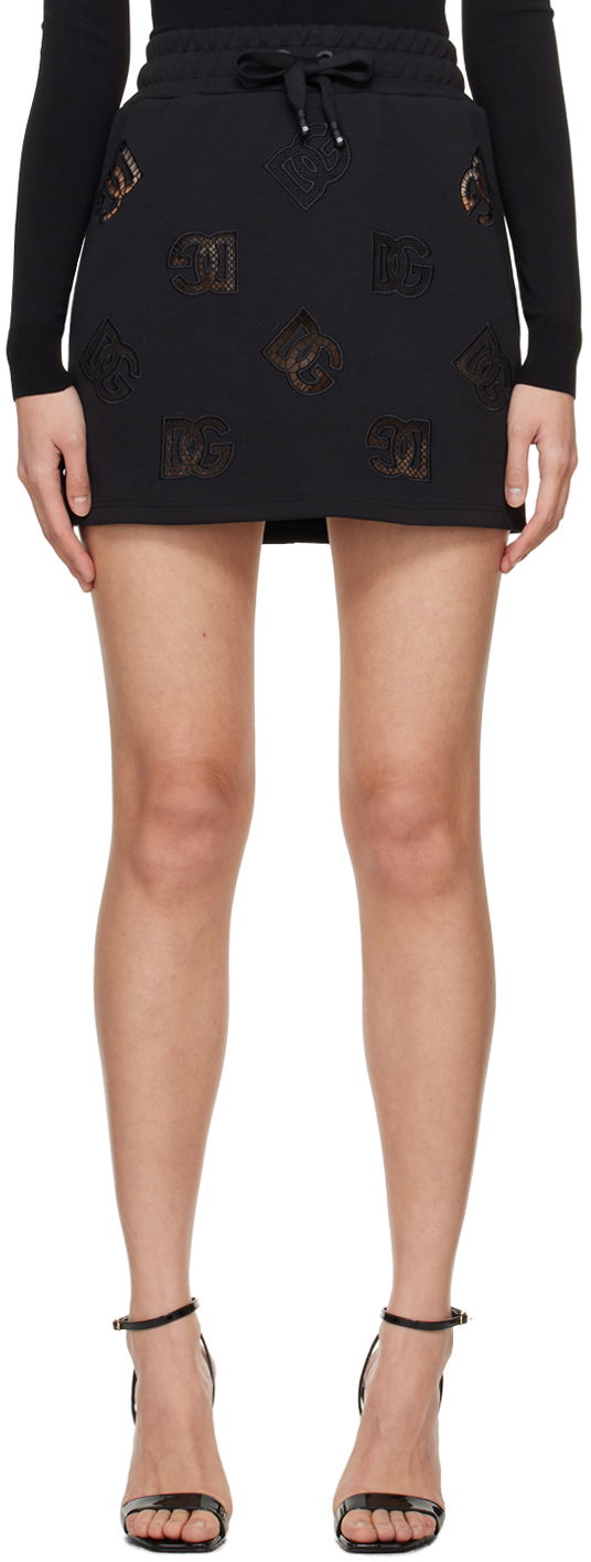 Hame Dolce & Gabbana Cutout Miniskirt Musta | F4CSKZ GDB9T