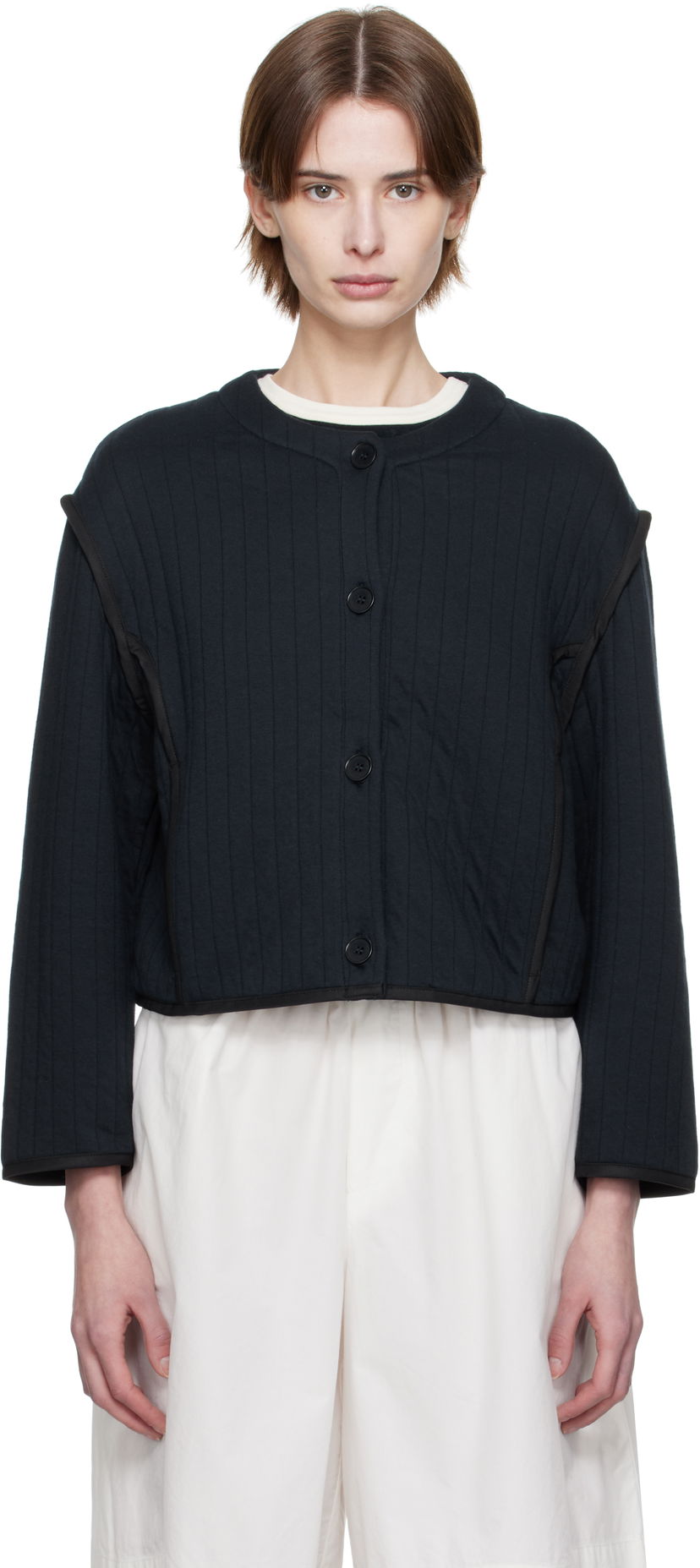 Villapaita A.P.C. A.P.C. Garance Cropped Quilted Jacket Musta | COHGW-F32010