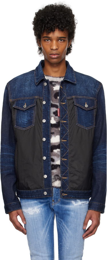 Takki DSQUARED2 Dsquared2 Denim Puffer Jacket Sininen | S74AM1576_S30664, 0