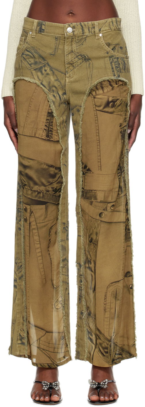 Jeans Blumarine Blumarine Cinch Straight-Leg Jeans Vihreä | P422P113A