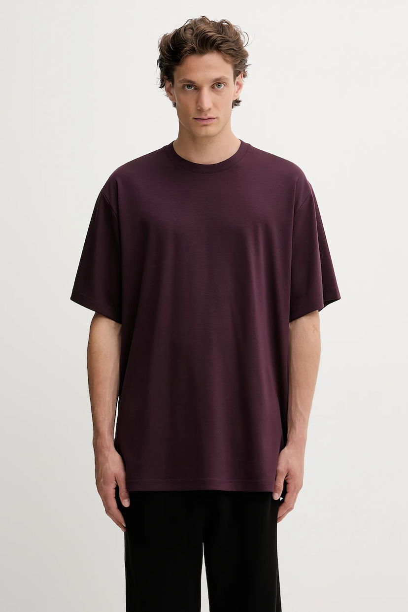 T-paita Y-3 Y-3 Premium Short Sleeve T-Shirt Burgundia | JY8162