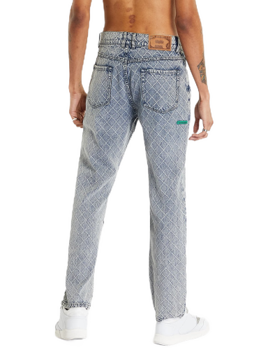 Jeans Pleasures Ingress 5 Pocket Denim Washed Sininen | P23SP036 INDIGO
