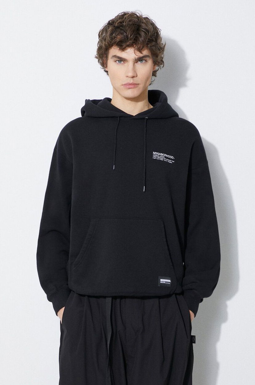 Huppari Neighborhood NEIGHBORHOOD Plain Sweat Parka Hoodie Musta | 241FPNH.CSM02