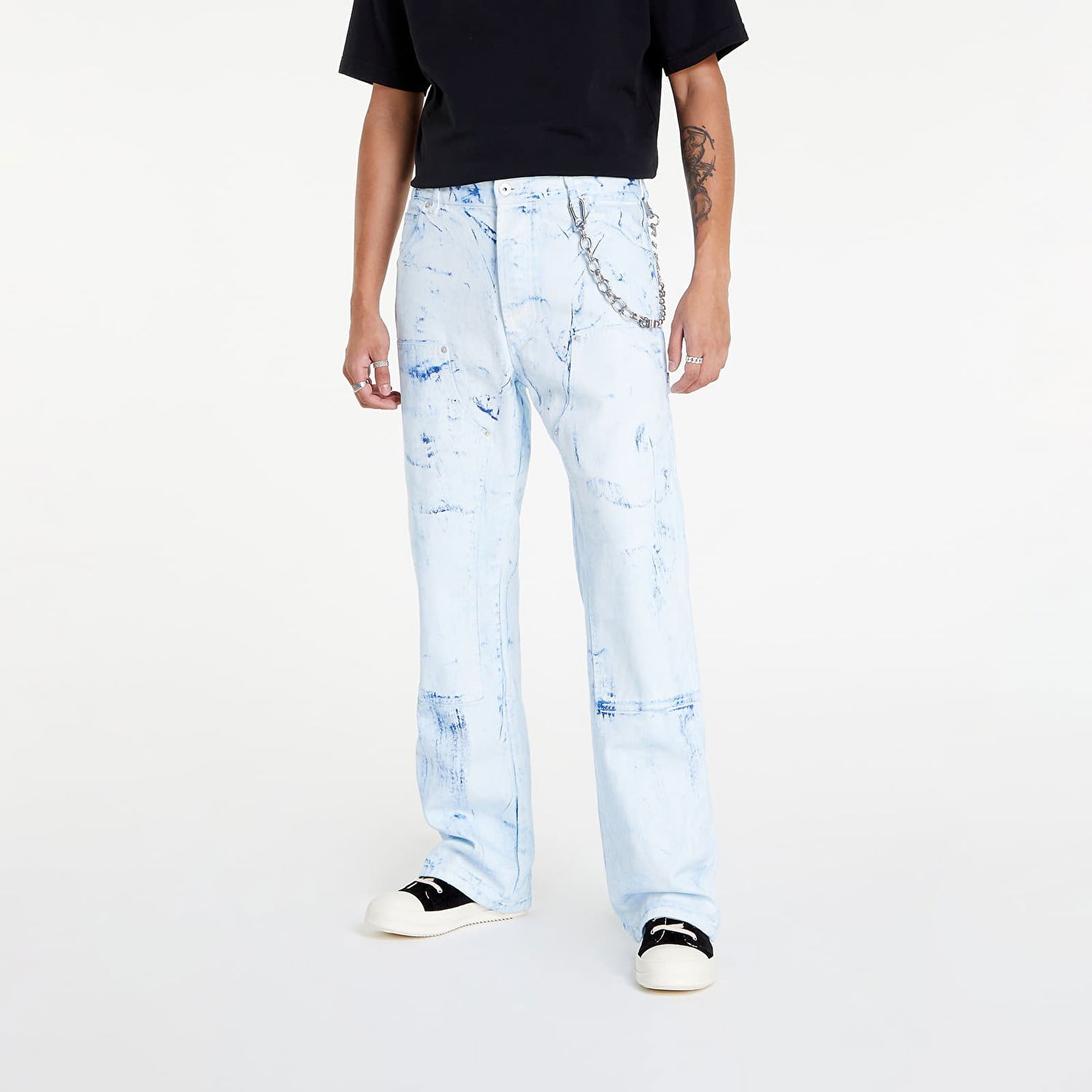 Jeans HERON PRESTON Overdyed Spray Canvas Carpenter Jeans Sininen | HMCA027F22FAB0034500, 0