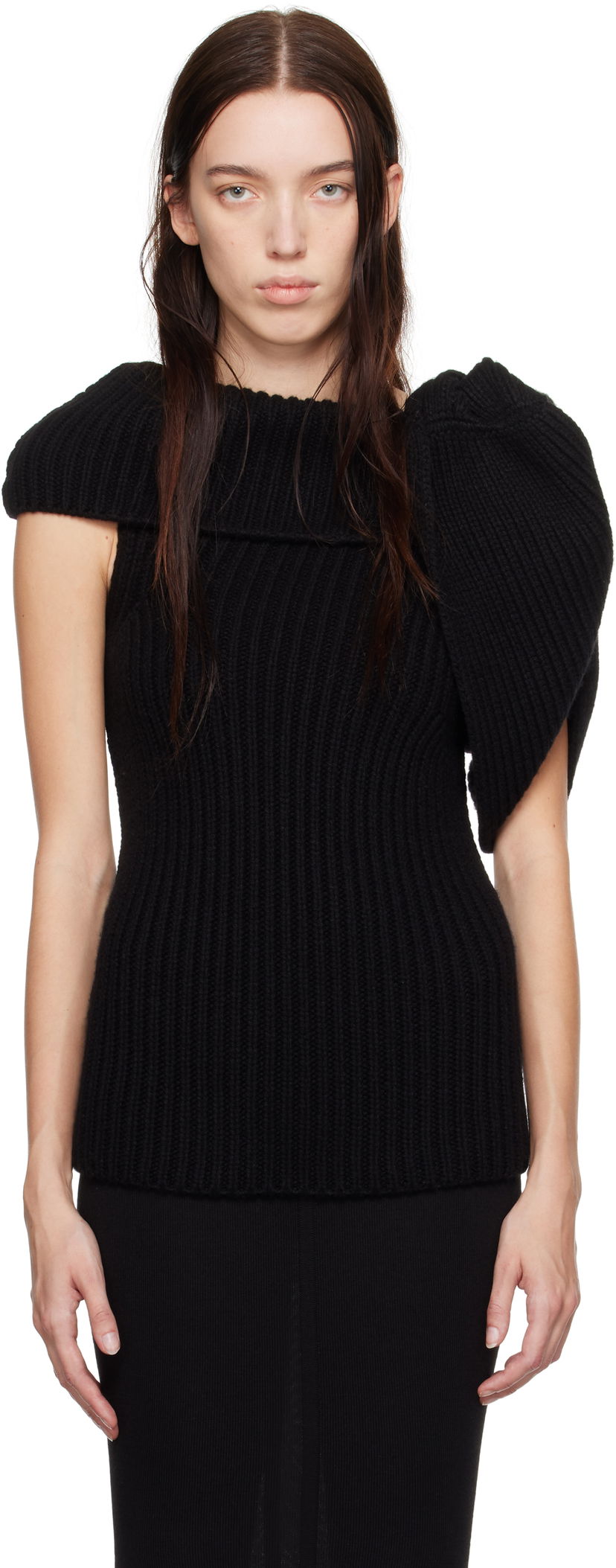Tankkitoppi Rick Owens Banded Top Musta | RO02D3666 HWS