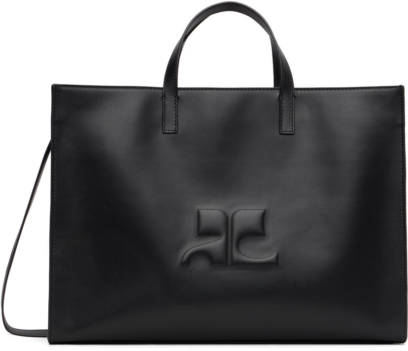 Kangaskassi Courrèges Courrèges Heritage AC Leather Tote Musta | 125GSA165CR0065