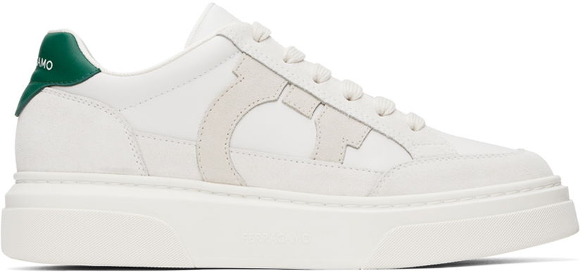 Vaatteet FERRAGAMO Ferragamo Gancini Outline Low Cut Valkoinen | 769881
