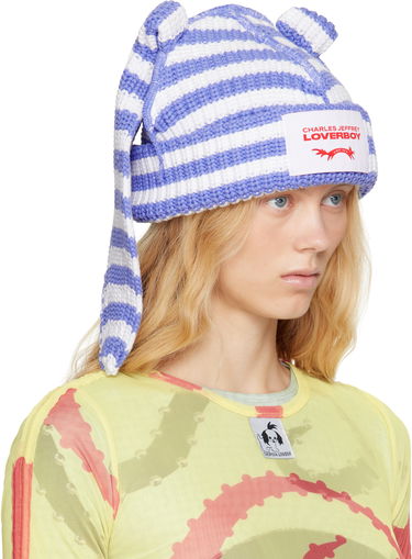 Pipo Charles Jeffrey Loverboy Charles Jeffrey Loverboy Chunky Knit Rabbit Beanie Sininen | 54131501, 1