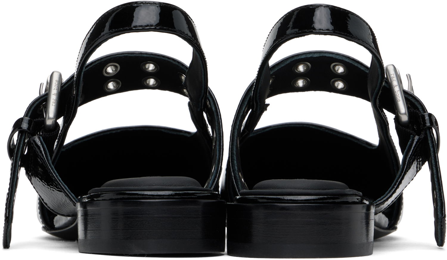 Mekko rag & bone rag & bone Astra Leather Slingback Ballerina Flats Musta | WFF24FF000PA0, 1