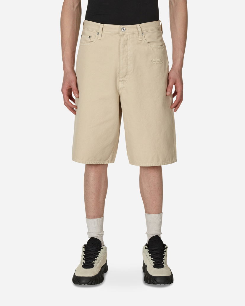 Shortsit Off-White Wave Off Canvas Utility Shorts Beige Beige | OMCB084S23FAB001 6161