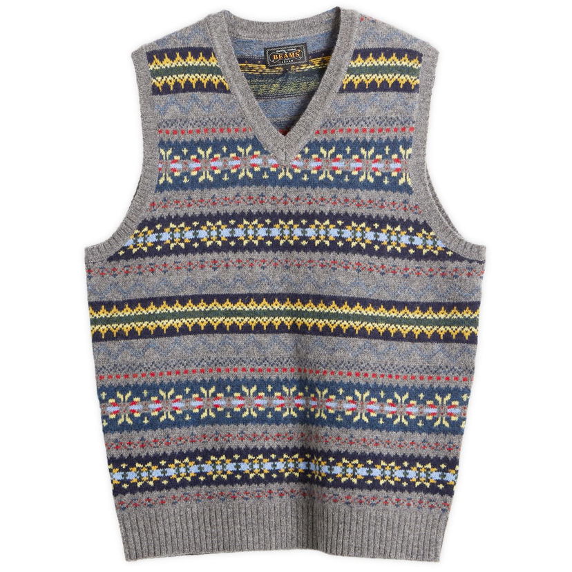 Liivi BEAMS Fair Isle Knit Vest Monivärinen | 3805-0055-103-15
