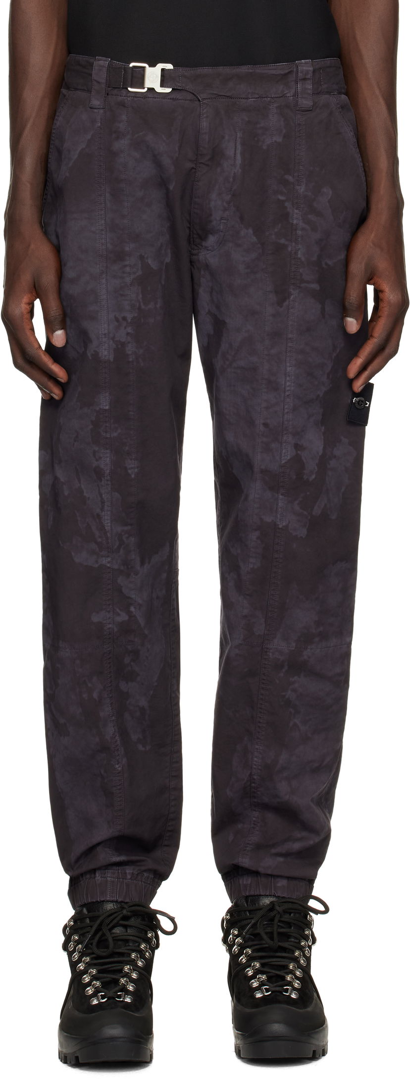 Cargo housut Stone Island Stone Island Broken Twill 'OLD' Effect Cargo Pants Musta | K1S15 3100007 S0B78