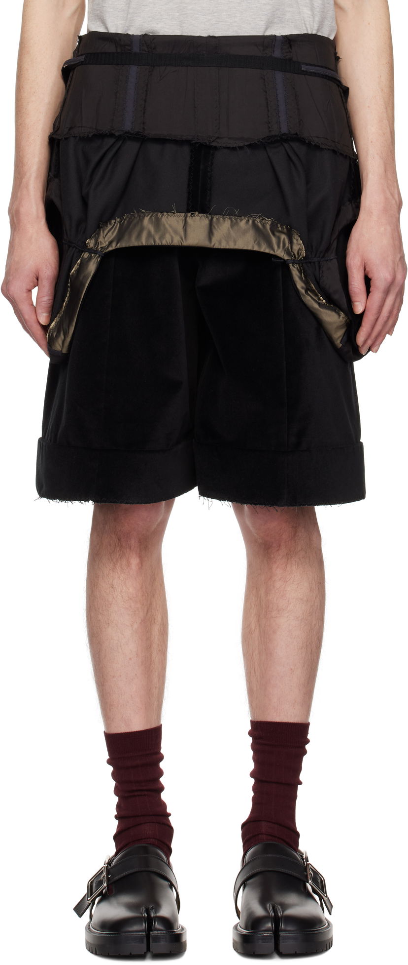 Shortsit Maison Margiela Maison Margiela Multi-Wear Layered Shorts Musta | S51MU0071 S53367