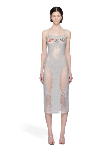 Mekko Diesel D-Hoper-Devo Midi Dress Harmaa | A12109 0SHAY