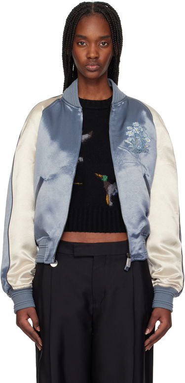Bomber-takki Burberry Burberry EKD Satin Bomber Jacket Sininen | 8101089, 0