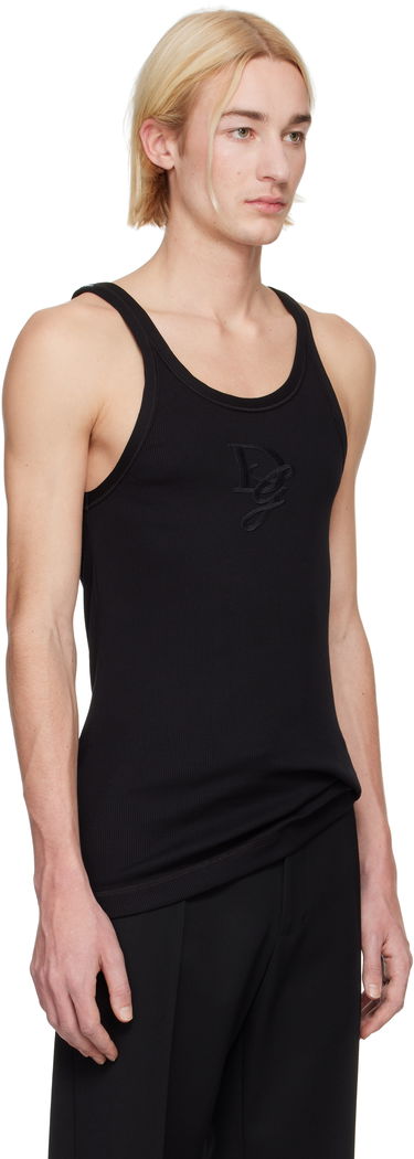 Tankkitoppi Dolce & Gabbana Logo Patch Tank Top Musta | G8PA8ZG7N4G, 1