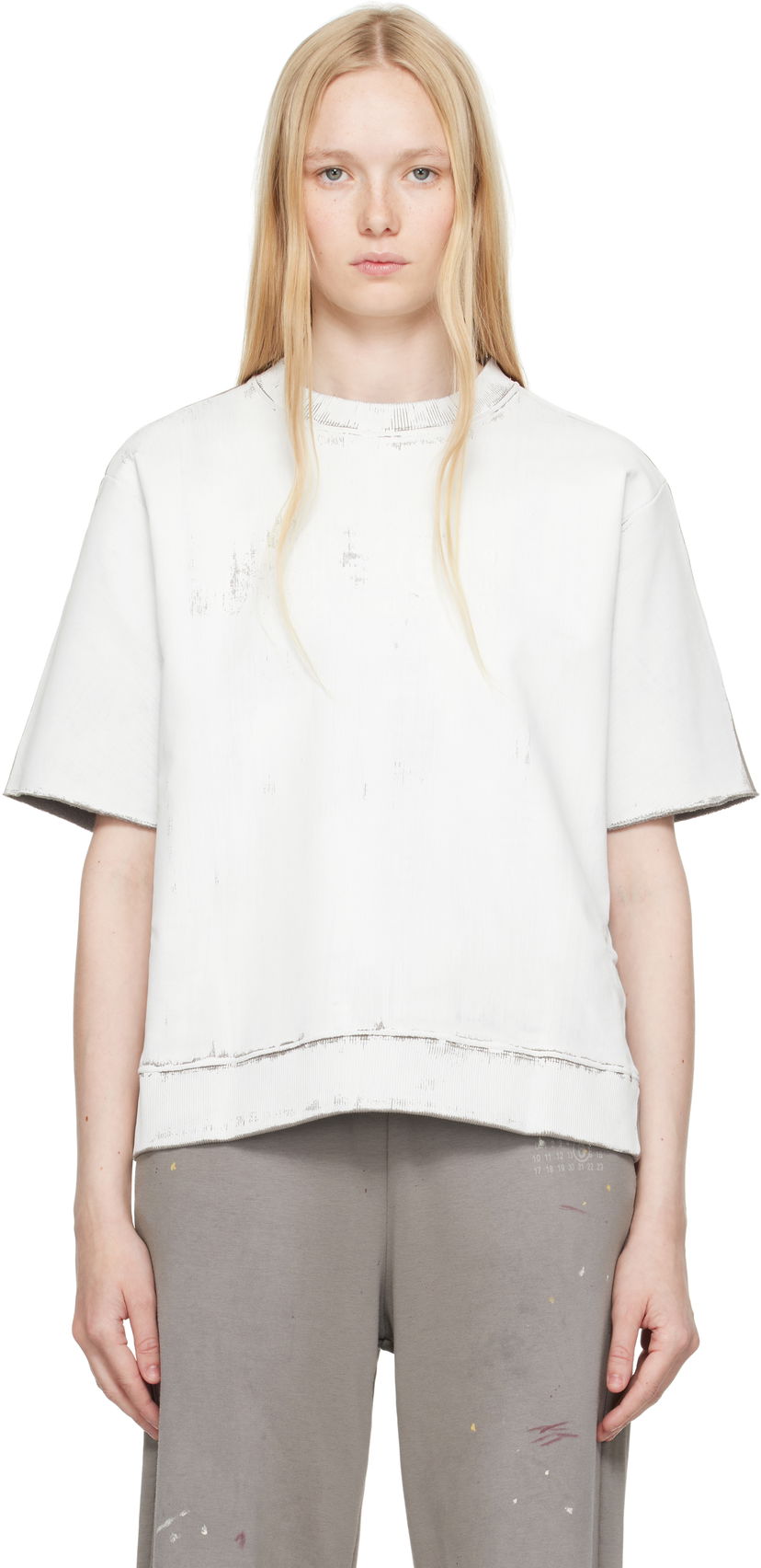 T-paita Maison Margiela MM6 Maison Margiela Light Sweatshirt Valkoinen | S62GU0137 M25013