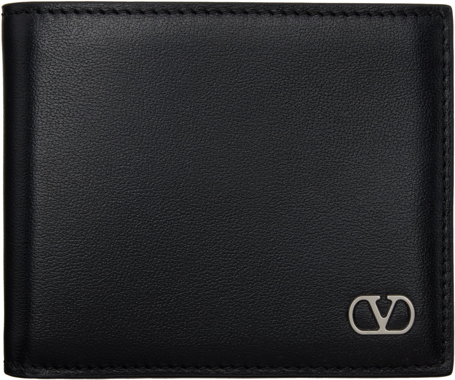 Lompakko Valentino Valentino Garavani VLogo Signature Grainy Calfskin Bifold Wallet Musta | 6Y2P0V08WVF, 0