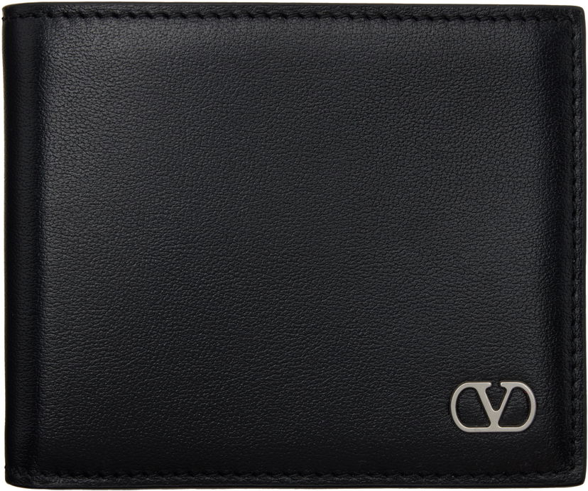 Lompakko Valentino Valentino Garavani VLogo Signature Grainy Calfskin Bifold Wallet Musta | 6Y2P0V08WVF