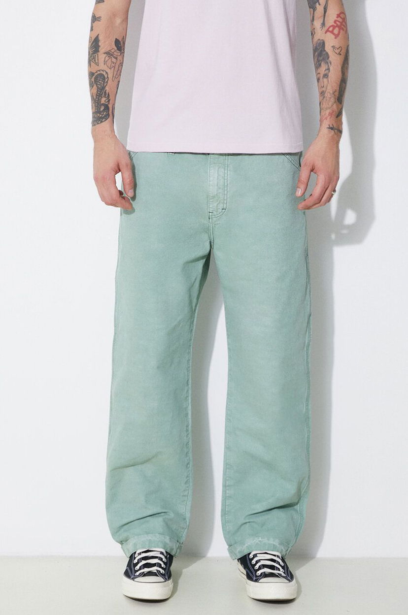 Cargo housut Human Made Garment Dyed Painter Pants Vihreä | HM27PT008